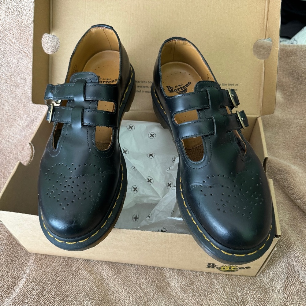 Dr. Martens 8065 Smooth Leather Mary Jane, Black, Women’s 8